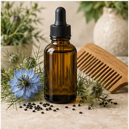 Soins capillaires à la nigelle